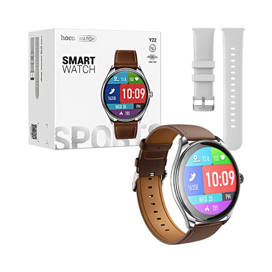 Smartwatch Hoco Y22 1,43" (versão de chamada) Prata Smartwatch Hoco Y22 1,43" (versão de chamada) Prata